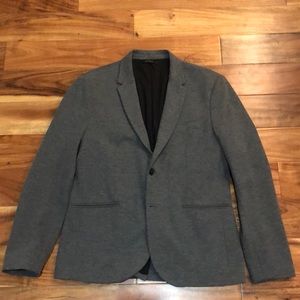 Zara textured grey Blazer. XL slim fit. Poly/cotton/stretch